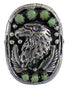 Authentic Sterling Silver Turquoise Eagle Ring Size 5 RX80362
